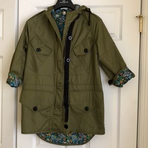 Coach Floral Reversible Parka Size XS